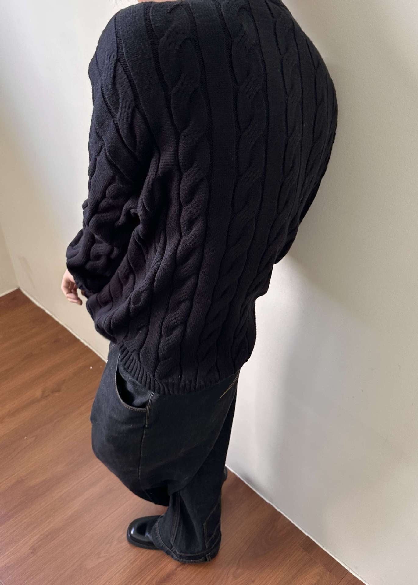 Image of Will | Men's Cable Knit Quarter Zip Sweater