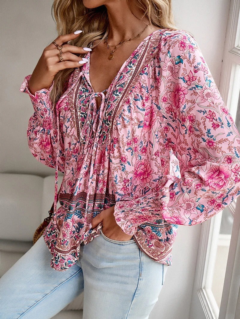 Image of Willow | Women's Long Sleeve Floral Blouse