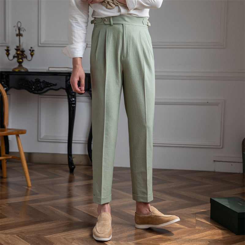Image of Wilson | Men's Pleated High-Waisted Tapered Dress Pants
