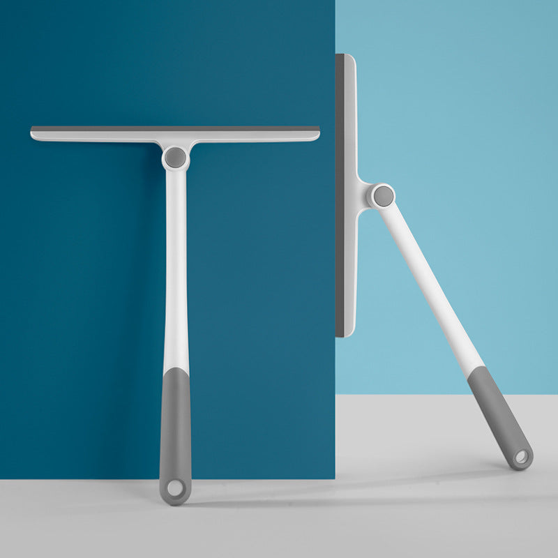 Window and Shower Squeegee with Silicone Blade, Pivoting Joint, and Ergonomic Non-Slip Handle