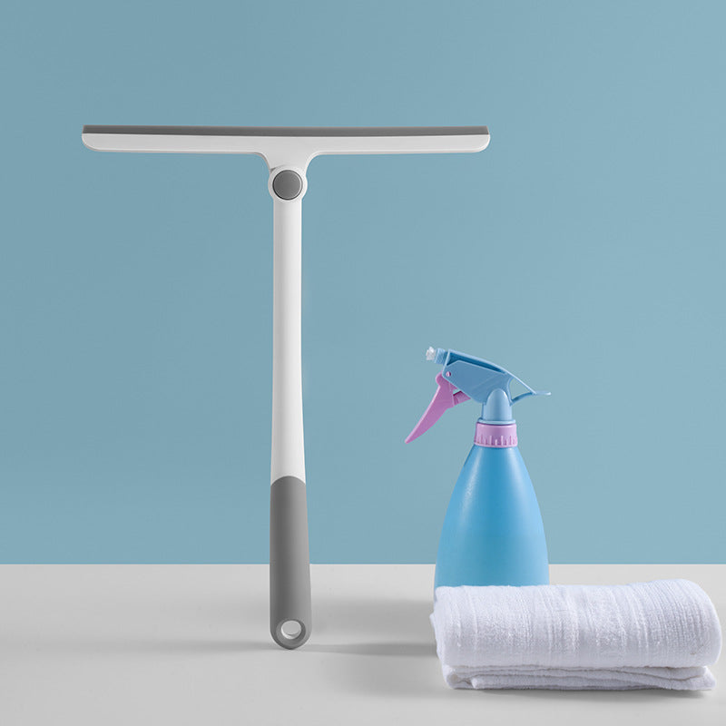 Window and Shower Squeegee with Silicone Blade, Pivoting Joint, and Ergonomic Non-Slip Handle