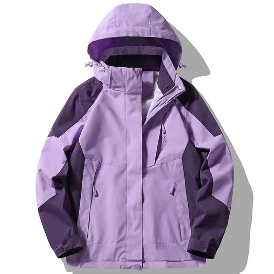 Windproof Waterproof Windbreaker Jacket with Detachable Hood