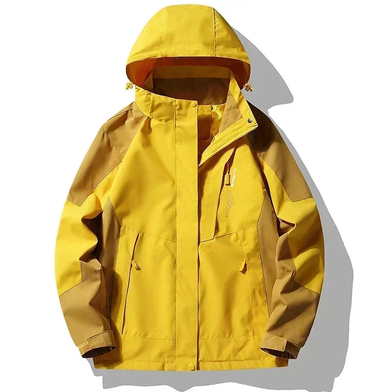 Windproof Waterproof Windbreaker Jacket with Detachable Hood