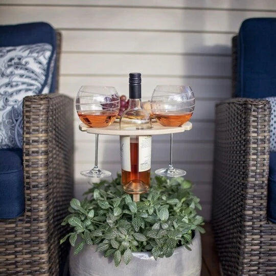 Wine Holder | Wine Table Outdoor | Stable Support & Safe Enjoyment | VinoStake