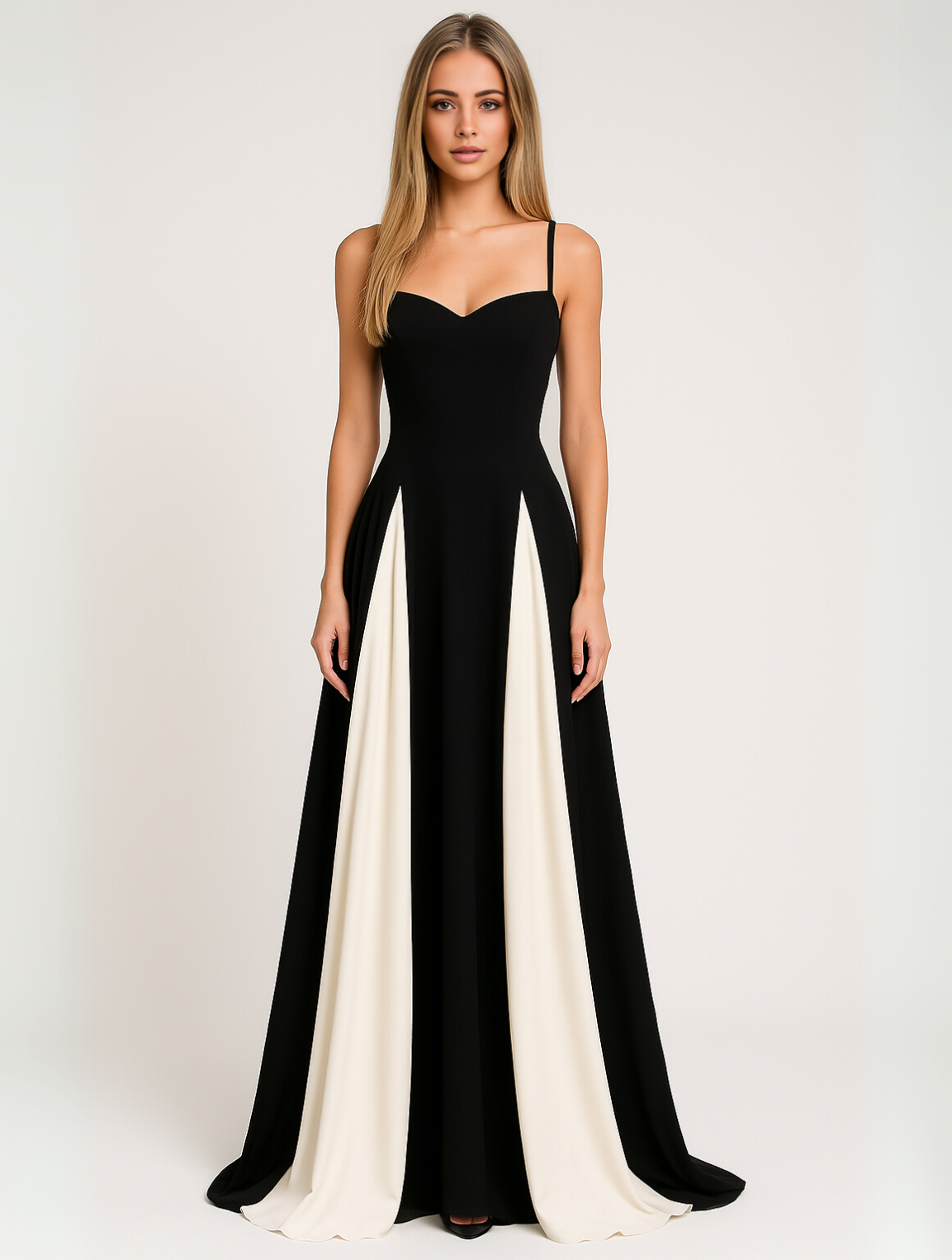 Image of Winnie | Women's A-Line Spaghetti Strap Maxi Dress