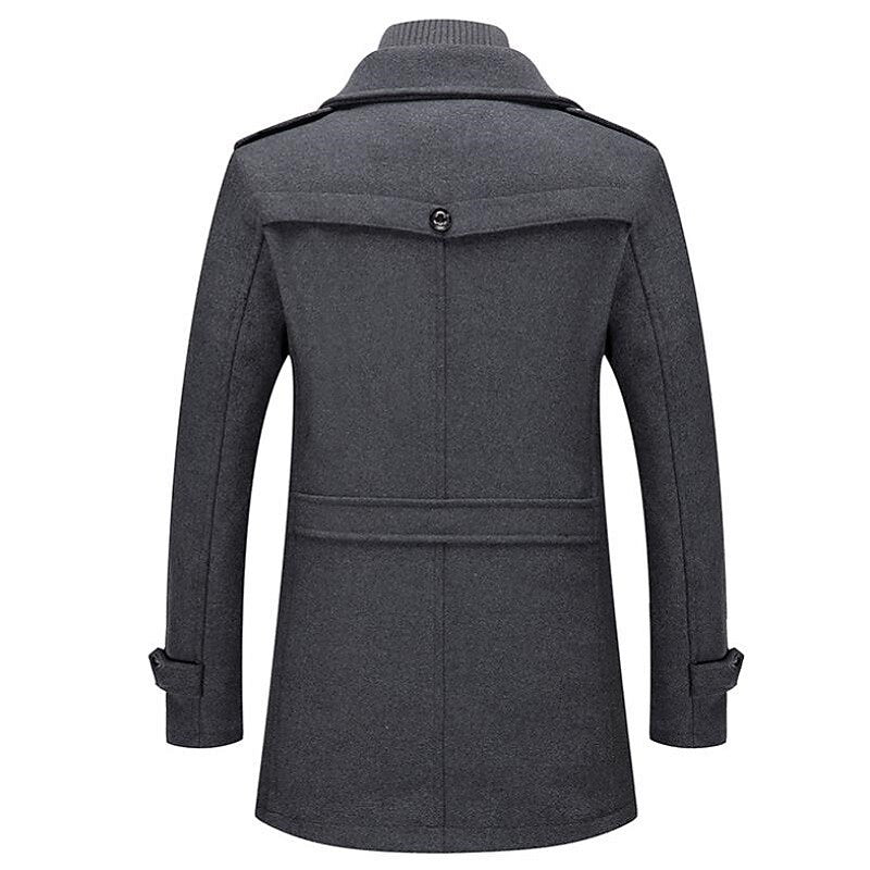 Image of Winston | Men's Double-Breasted Mid-Length Overcoat