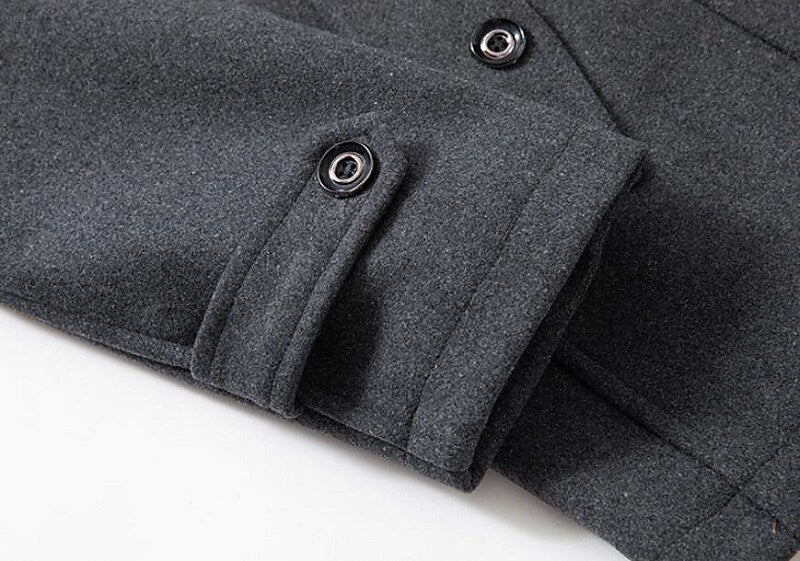 Image of Winston | Men's Double-Breasted Mid-Length Overcoat