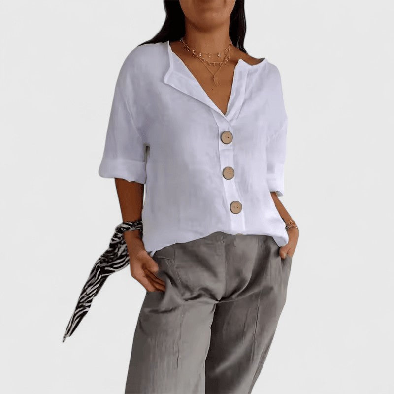 Women's Button-Down Cropped Top