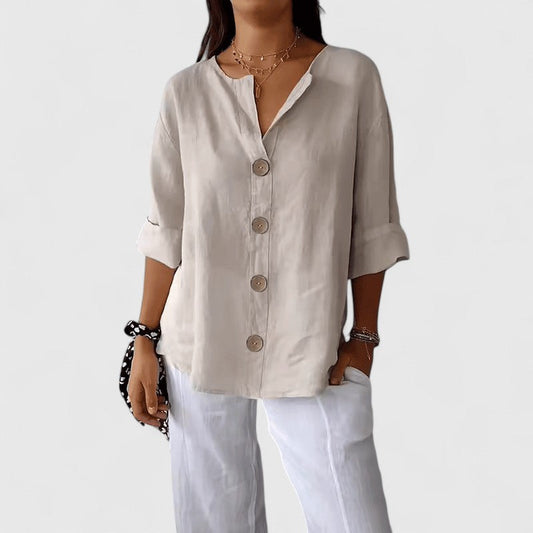 Women's Button-Down Cropped Top