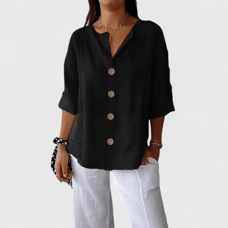 Women's Button-Down Cropped Top