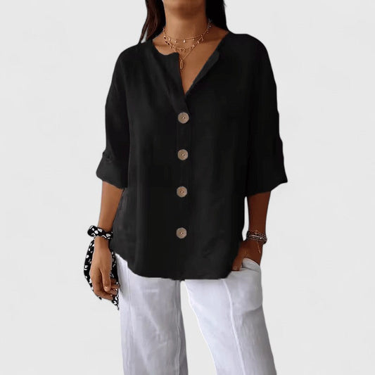 Women's Button-Down Cropped Top
