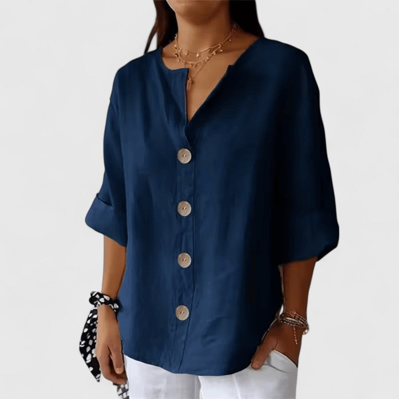 Women's Button-Down Cropped Top