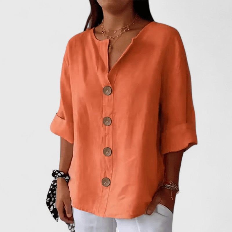 Women's Button-Down Cropped Top