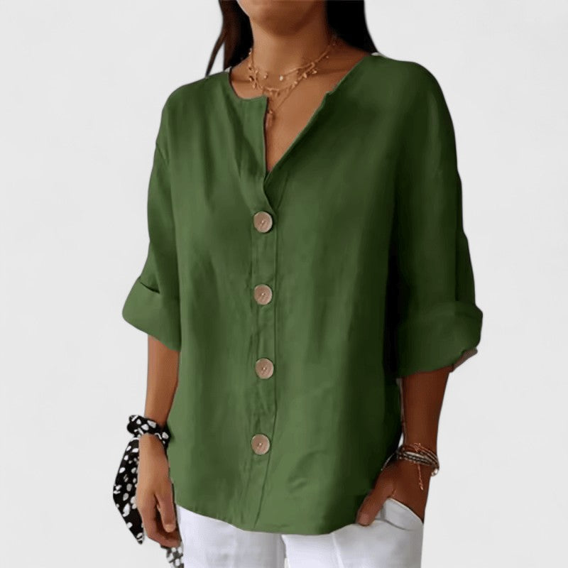 Women's Button-Down Cropped Top
