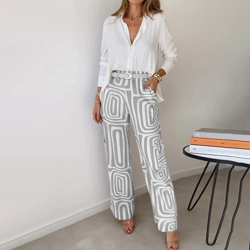 Women's Button-Down Shirt Set