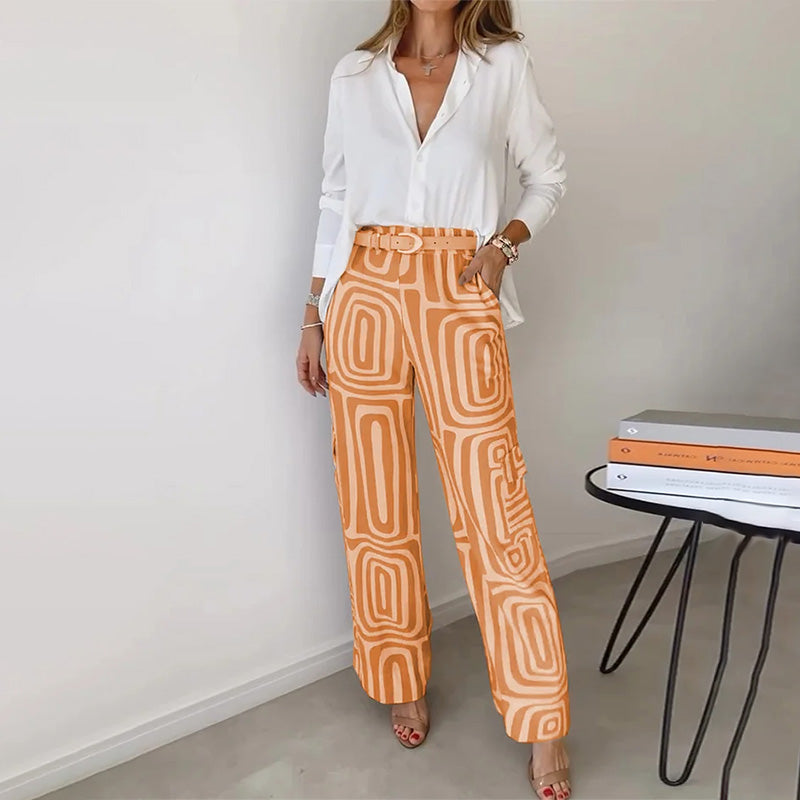 Women's Button-Down Shirt Set
