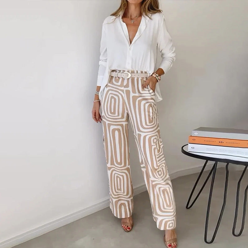 Women's Button-Down Shirt Set