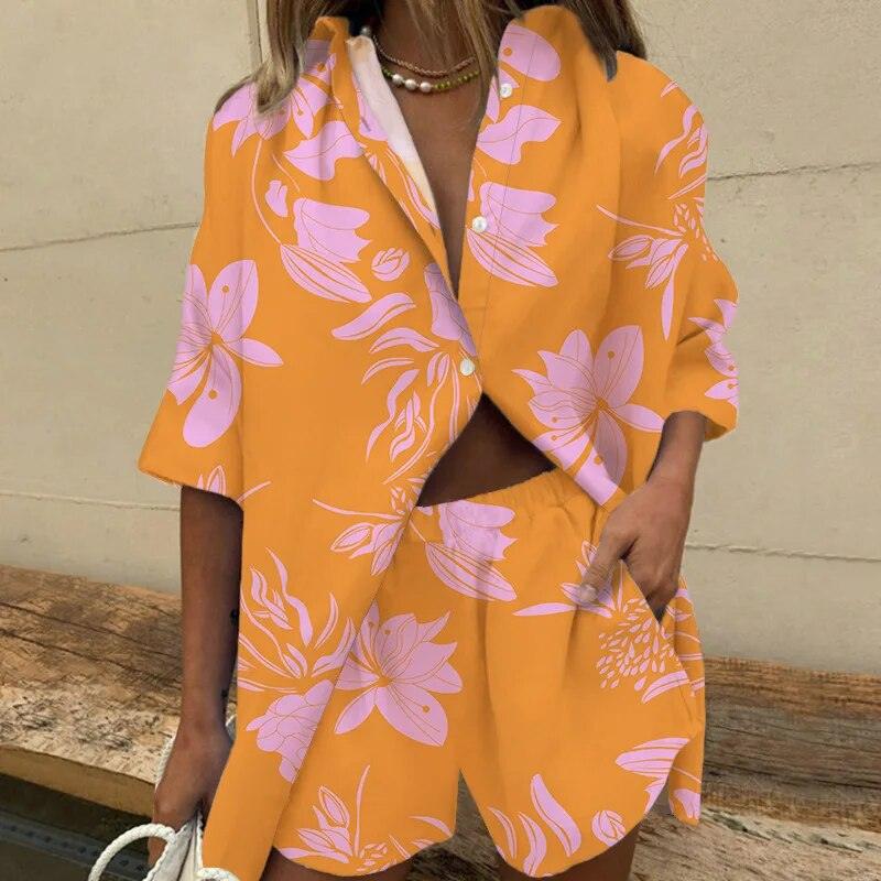 Women's Button-Down Shirt Set