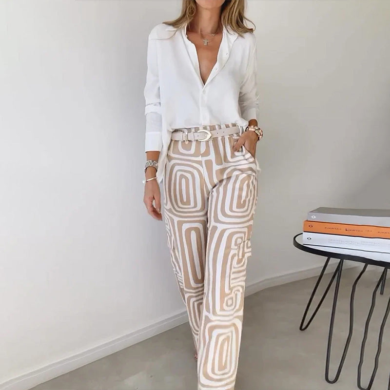 Women's Button-Down Shirt Set