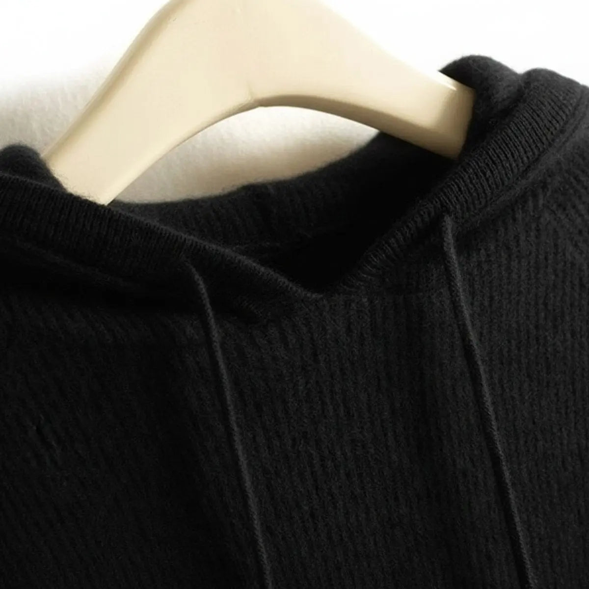 Women's Cashmere and Mink Blend Drawstring Hooded Knit Sweater