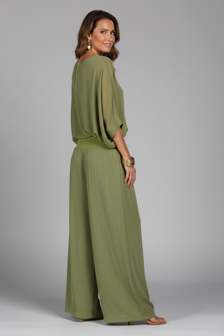 Women's Chiffon Palazzo Pants Set