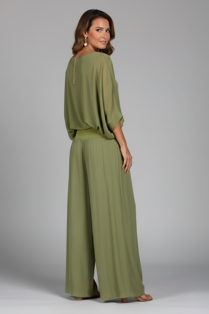 Women's Chiffon Palazzo Pants Set
