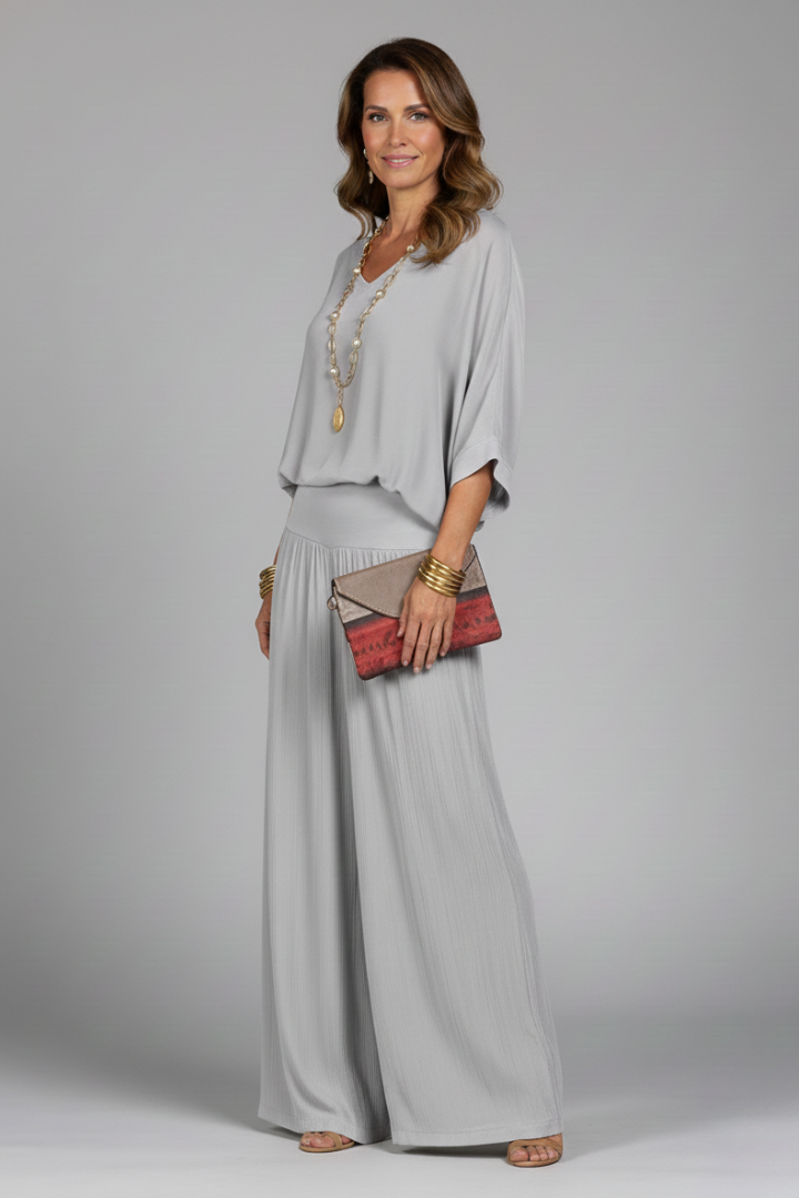 Women's Chiffon Palazzo Pants Set