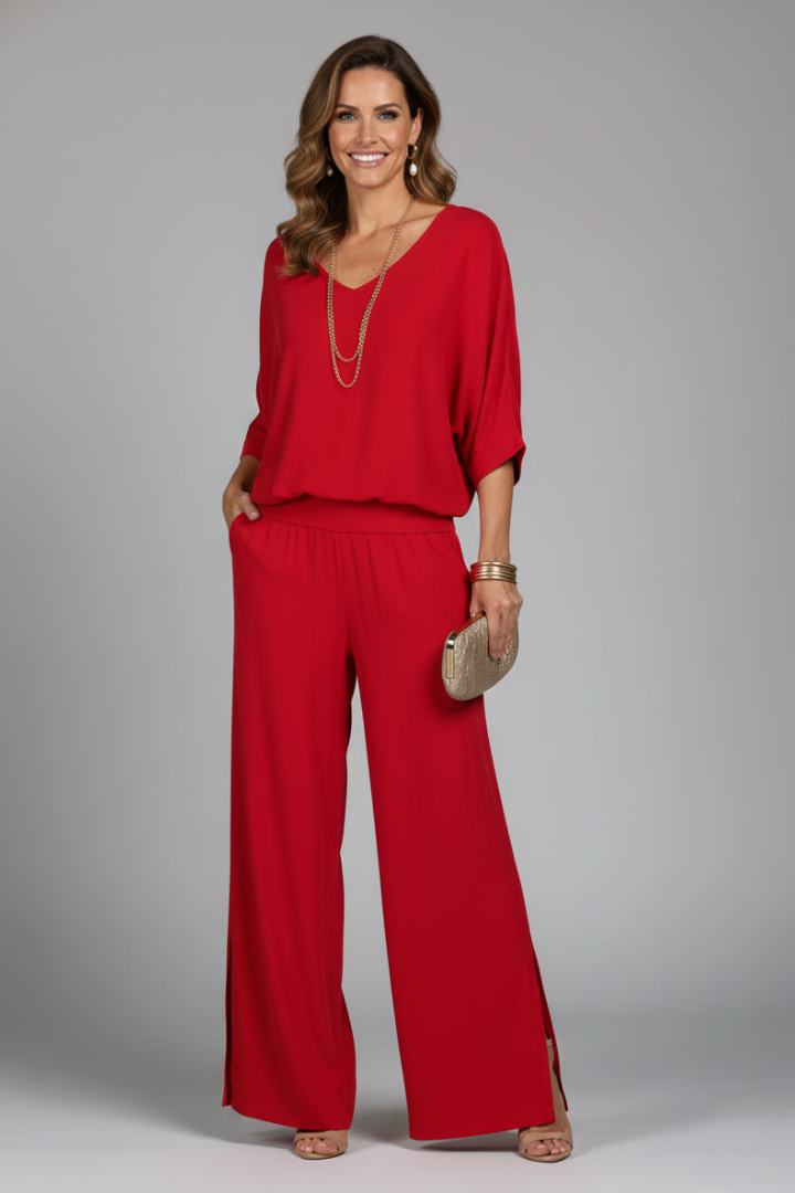 Women's Chiffon Palazzo Pants Set