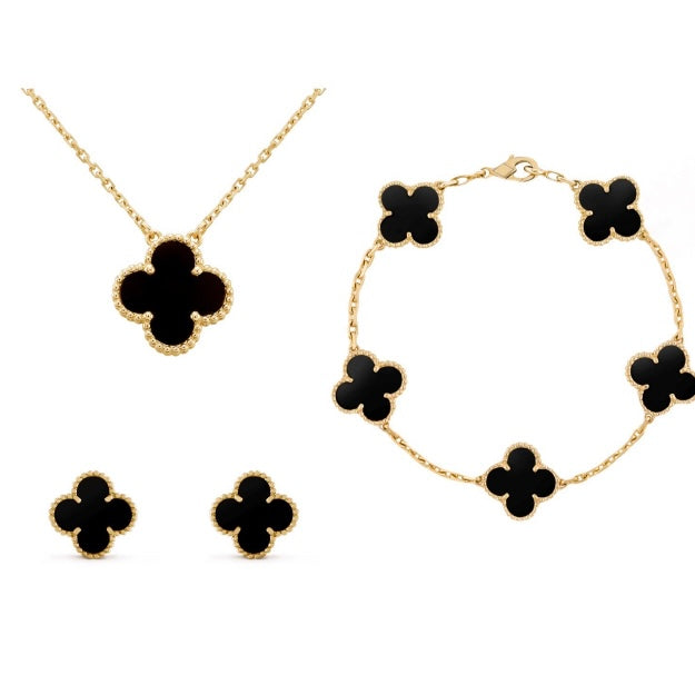 Women's Clover Jewelry Set – Stylish, Nickel-Free & Adjustable