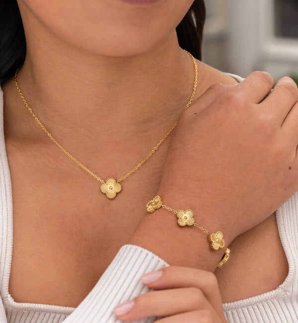 Women's Clover Jewelry Set – Stylish, Nickel-Free & Adjustable