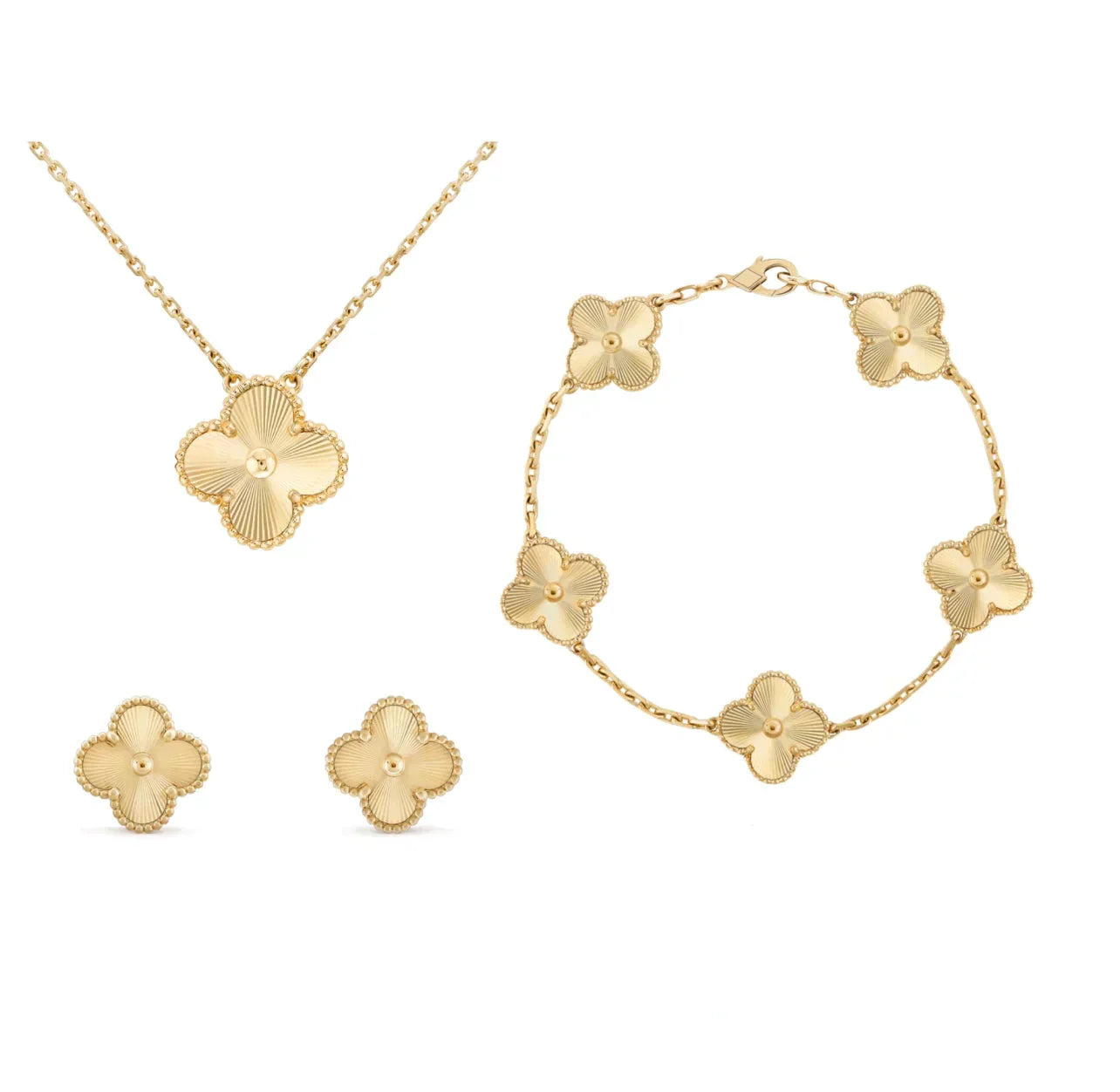 Women's Clover Jewelry Set – Stylish, Nickel-Free & Adjustable