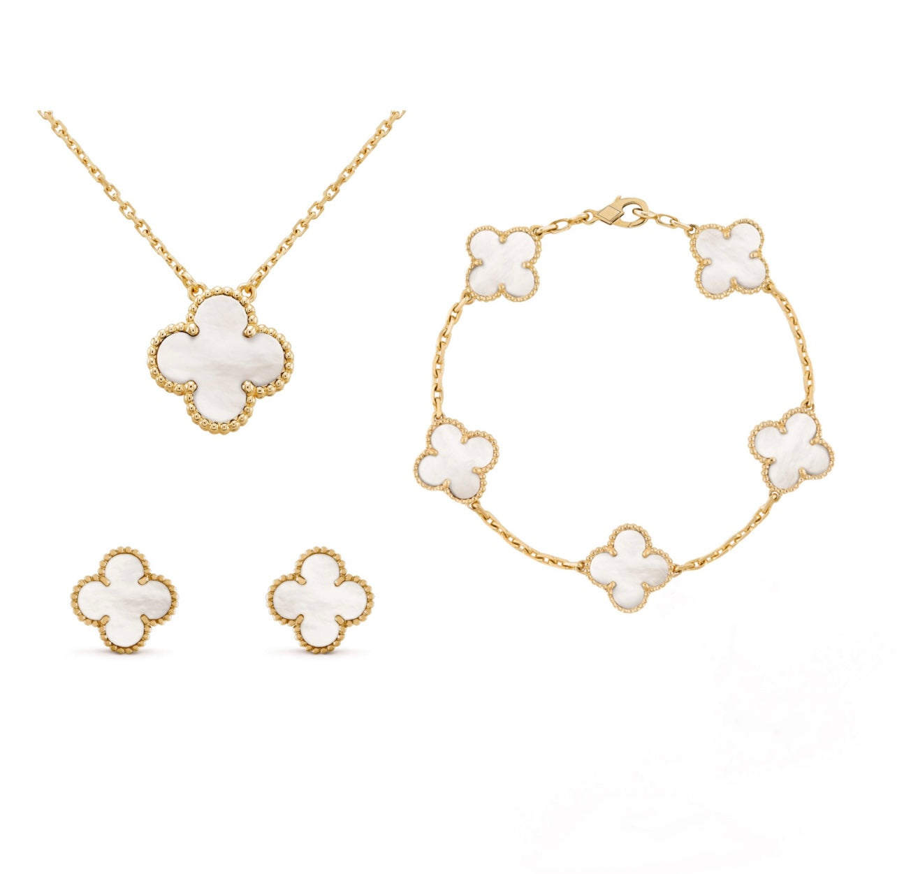 Women's Clover Jewelry Set – Stylish, Nickel-Free & Adjustable