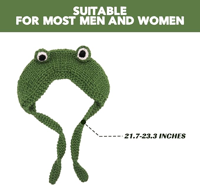 Women's Crocheted Frog Ear Warmer Headband