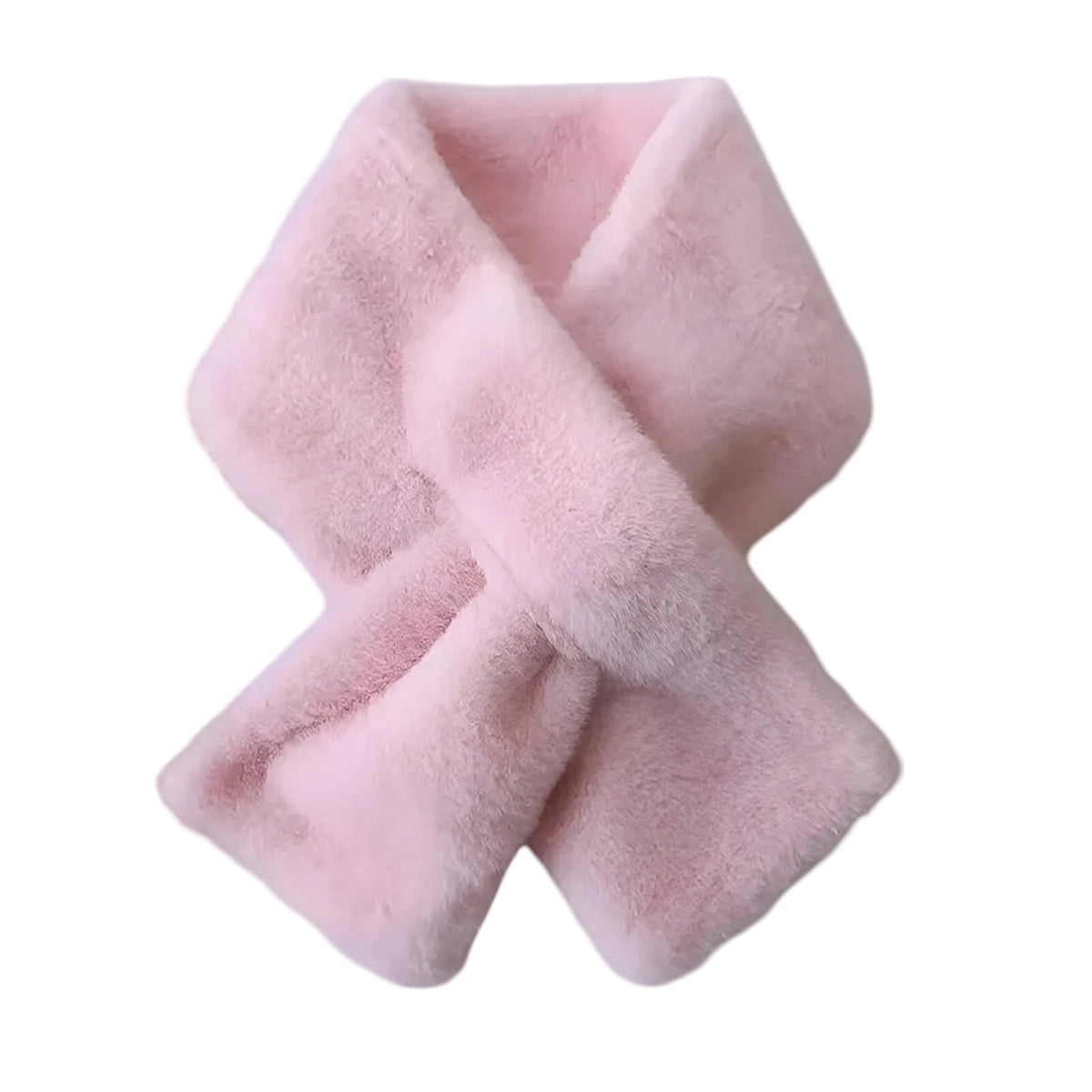 Women's Faux Rabbit Fur Plush Scarf - Soft Everyday Neck Warmer for Autumn & Winter