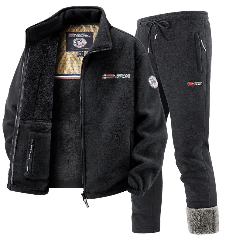Women's Fleece Jacket and Jogging Pants Set