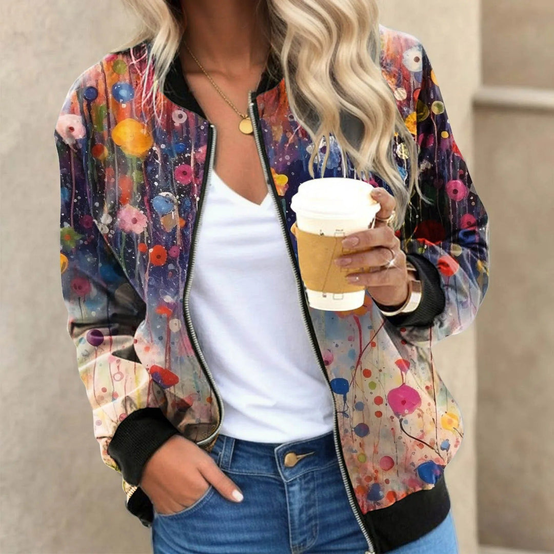 Women's Floral Bomber Jacket