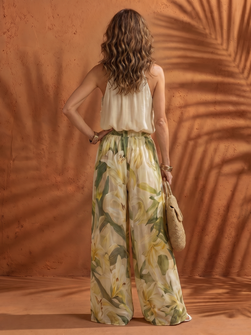 Women's Halter Palazzo Set