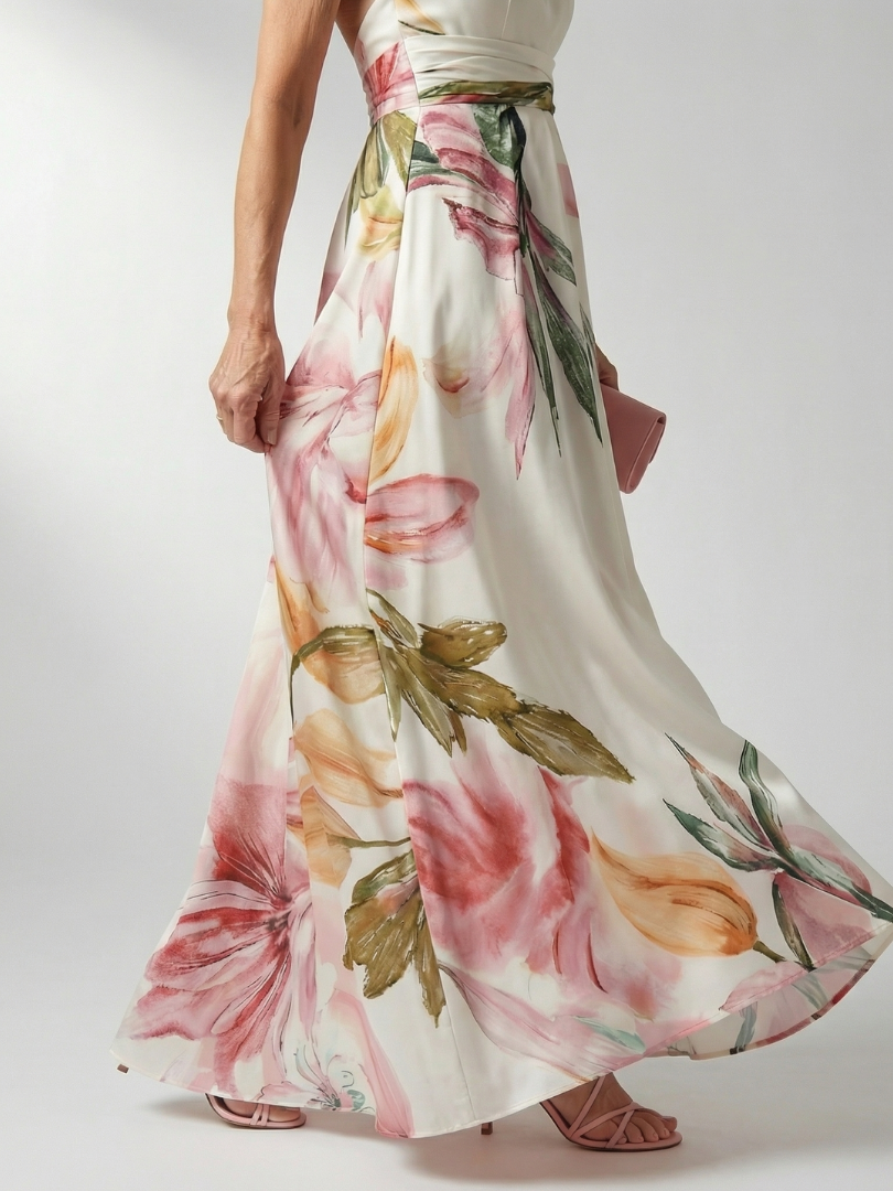 Women's Halter Wrap Maxi Dress