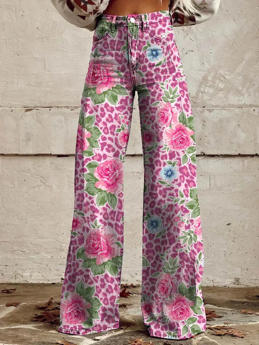 Women's High-Waisted Wide-Leg Jeans