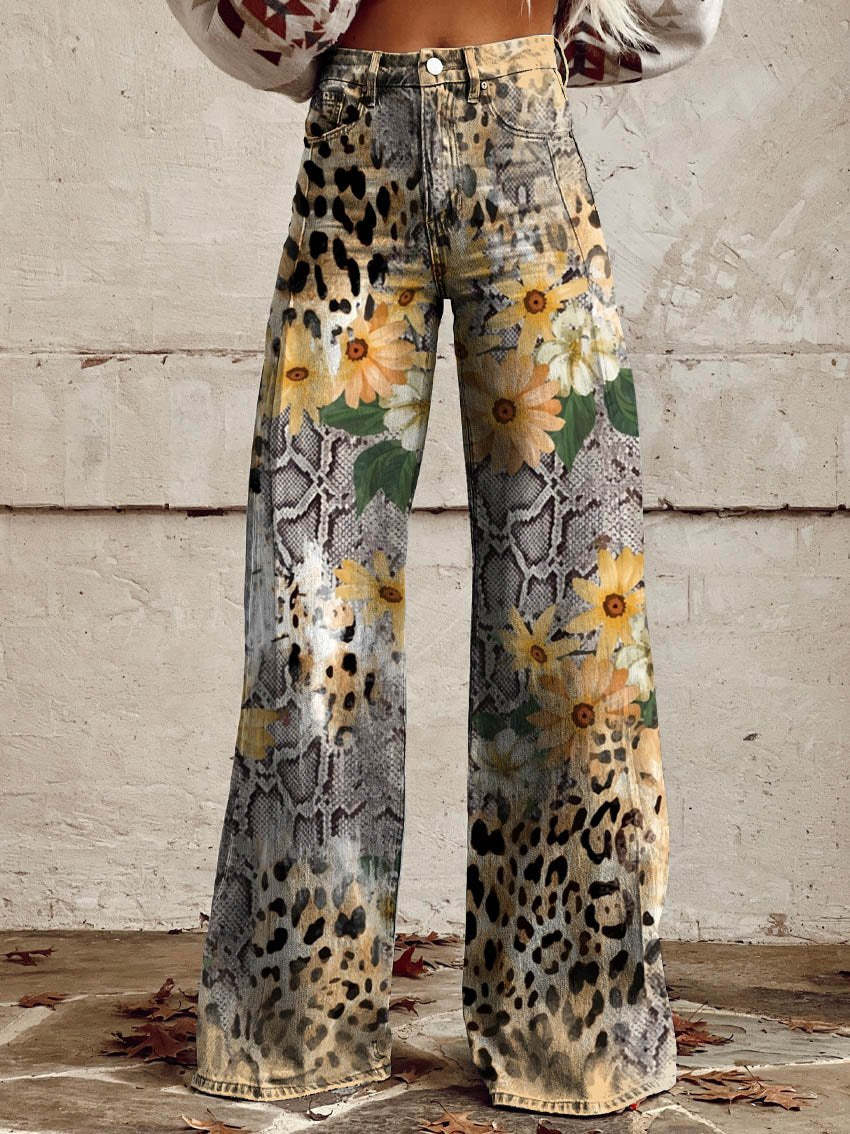 Women's High-Waisted Wide-Leg Jeans