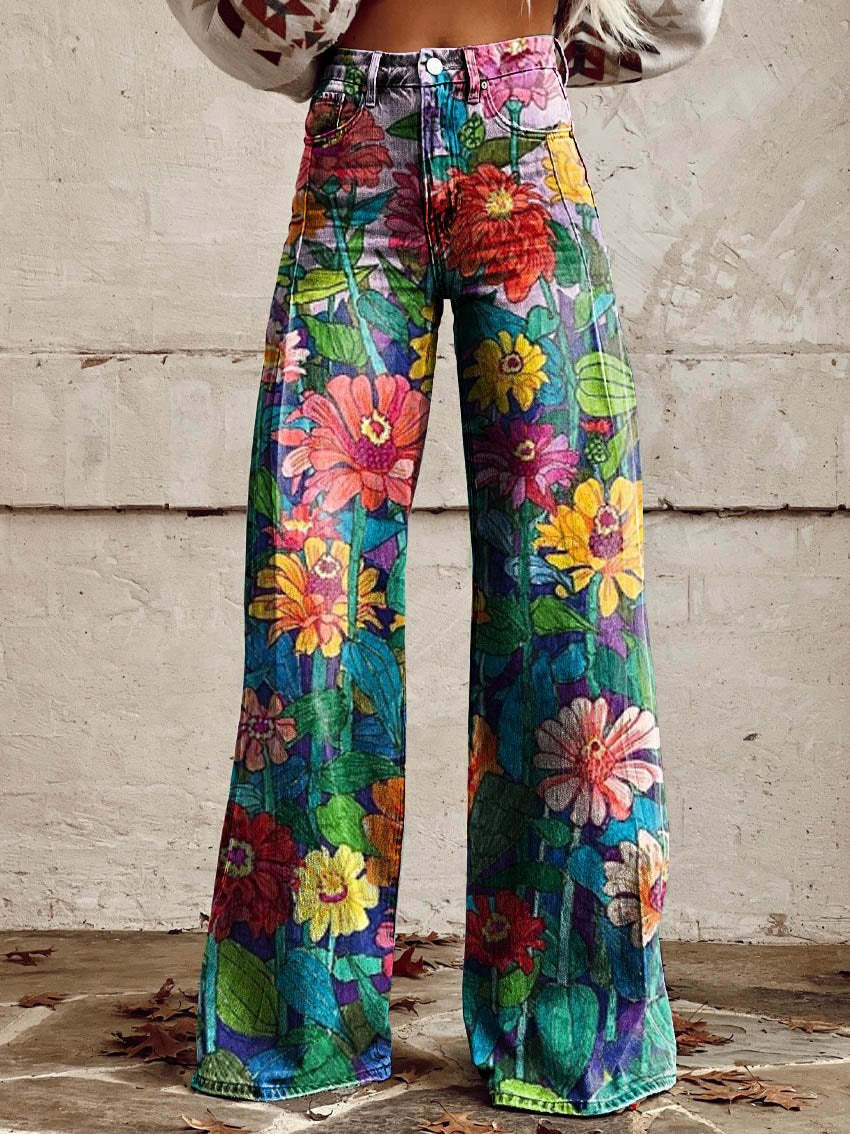 Women's High-Waisted Wide-Leg Jeans