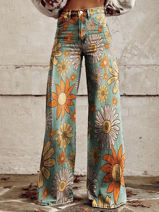 Women's High-Waisted Wide-Leg Jeans