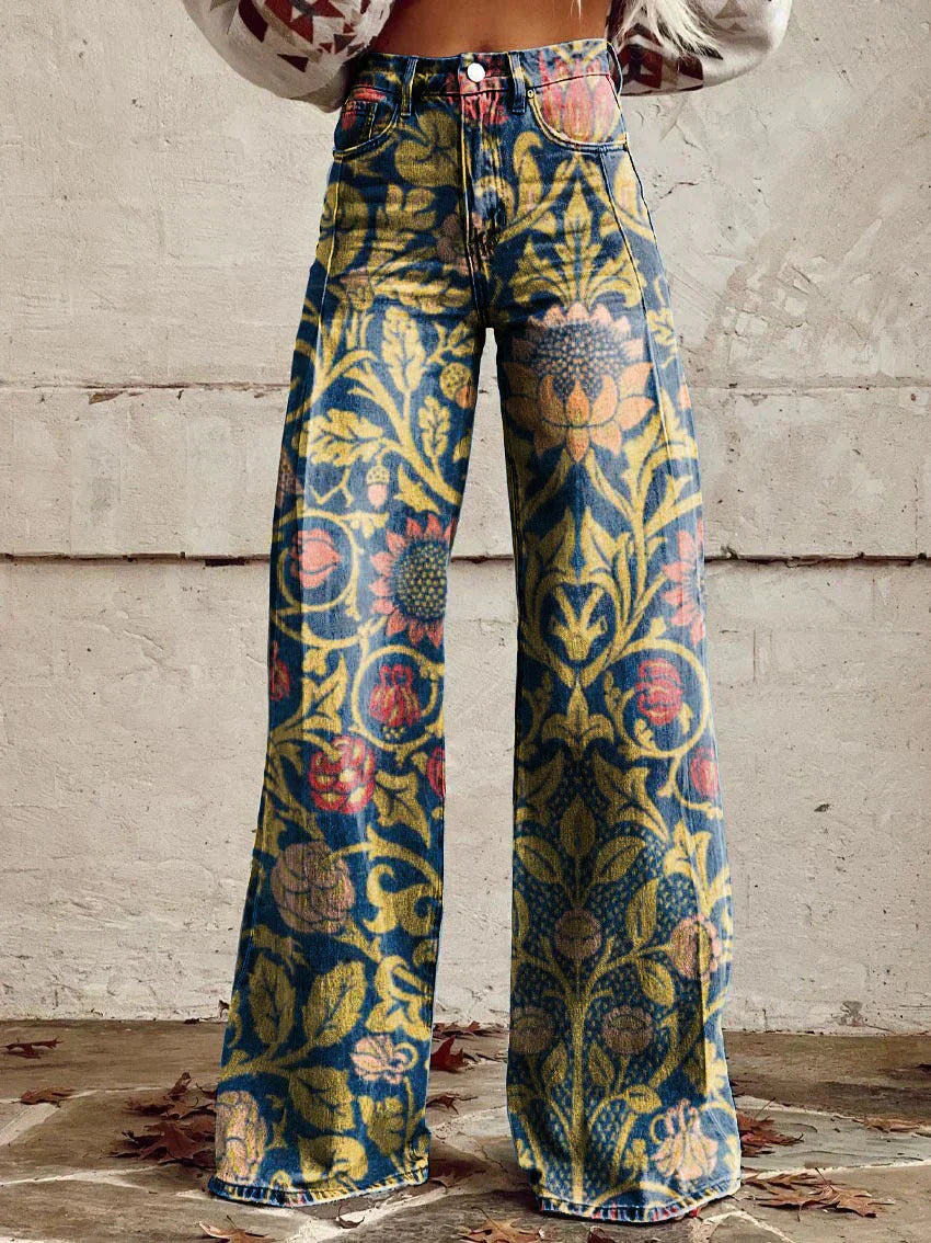 Women's High-Waisted Wide-Leg Jeans