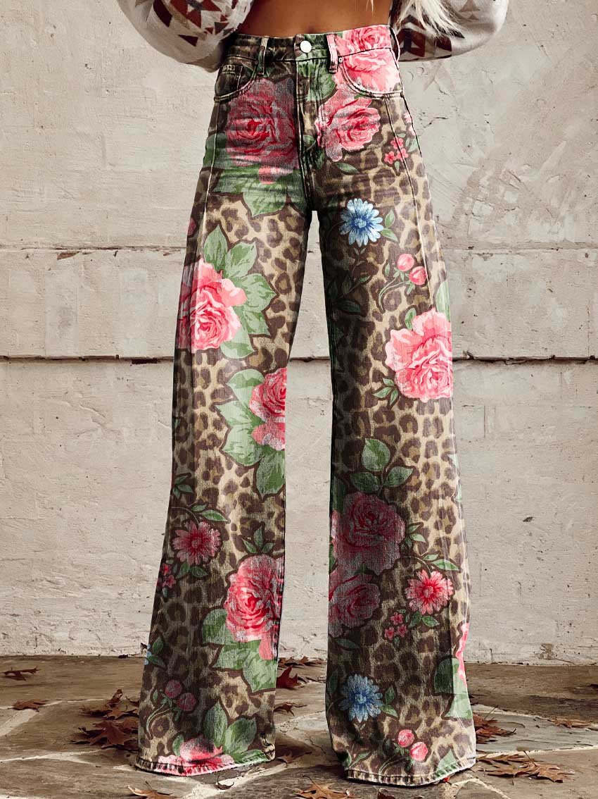 Women's High-Waisted Wide-Leg Jeans