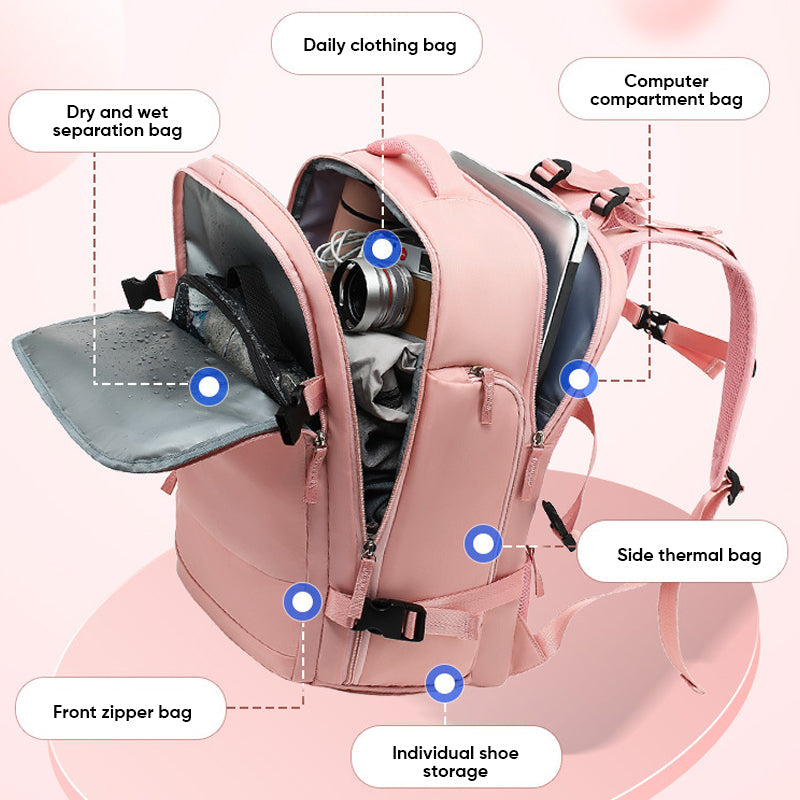 Women's Large Multifunctional Waterproof Backpack
