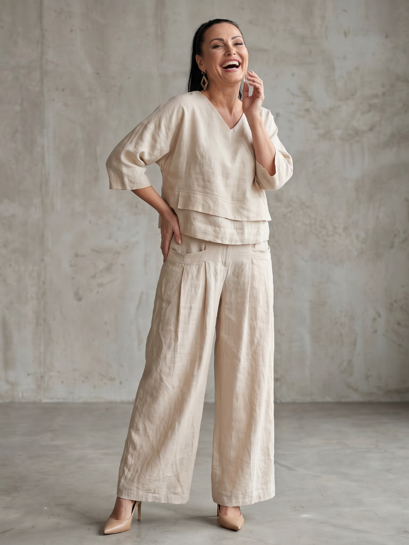 Women's Layered Palazzo Set
