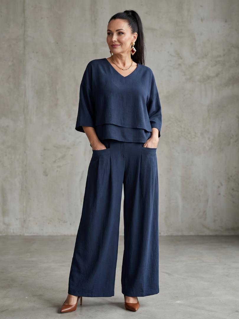 Women's Layered Palazzo Set