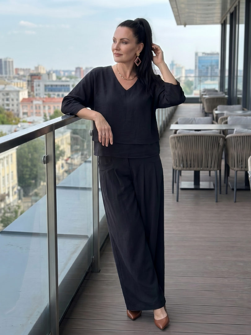 Women's Layered Palazzo Set