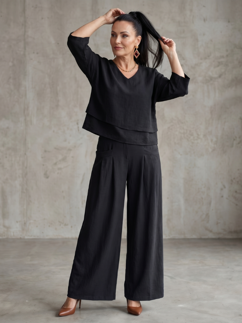 Women's Layered Palazzo Set