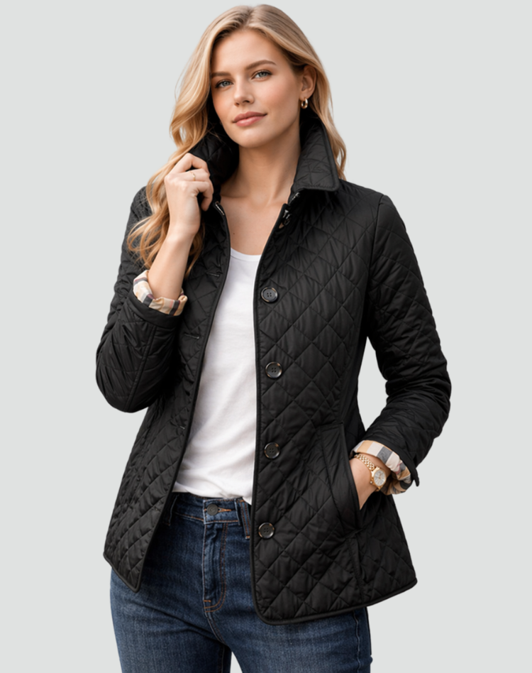 Women’s Lightweight Button-Front Quilted Transitional Jacket